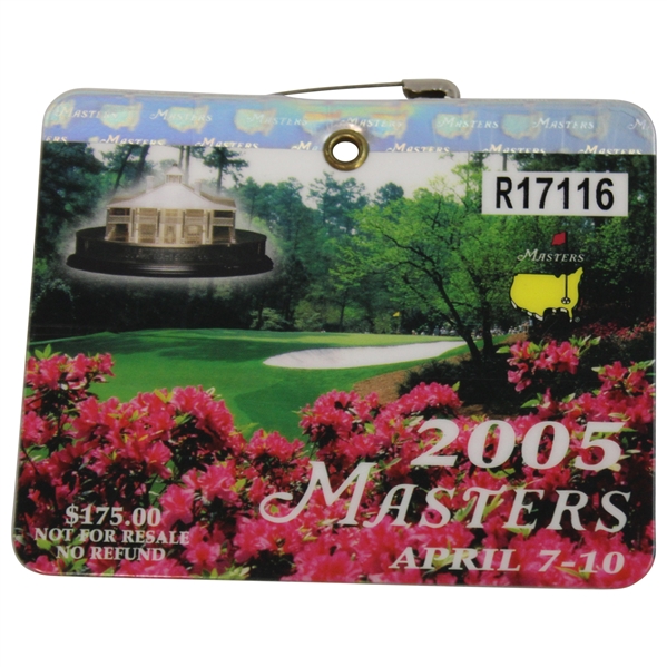 2005 Masters Tournament SERIES Badge #R17116 - Tiger Woods Winner