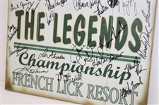 Nancy Lopez, Jan Stephenson & 50+ LPGA Stars Signed The Legends at French Lick Resort Wood Sign JSA ALOA