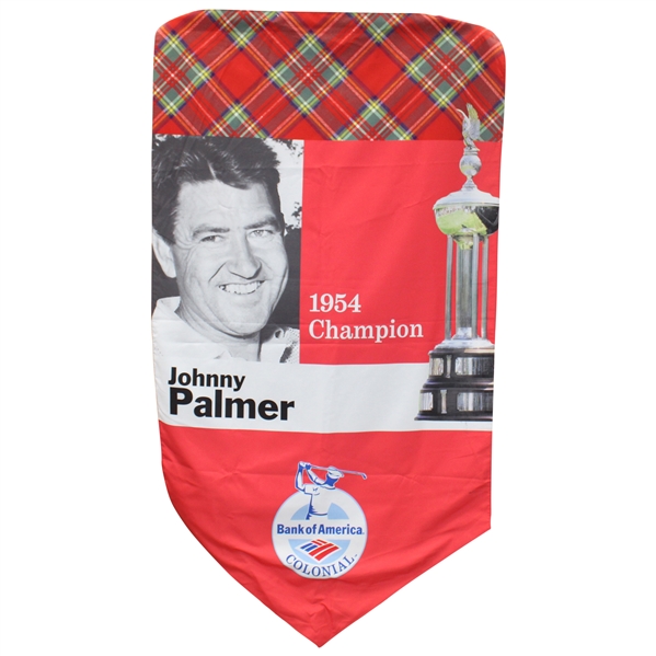 Bank of America Colonial 1954 Champion Johnny Palmer Large Course Flown Banner