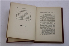 1896 'The Rules Of Golf' By Lockyer & Rutherford