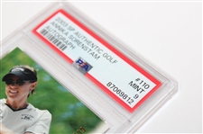 Annika Sorenstam Signed SP Authentic 2003 Rookies Card #40/799 PSA Graded Mint 9 