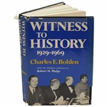 Gene Sarazen Signed Personal 1973 Witness To History 1929-1969 Book By Charles Bohlen JSA ALOA