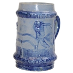 Vintage Golf Theme Blue Ceramic Mug/Stein