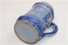 Vintage Golf Theme Blue Ceramic Mug/Stein