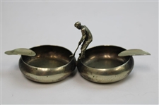 Vintage Golfer Two Sided Ash Tray