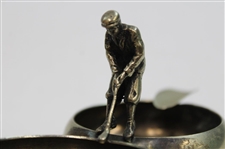 Vintage Golfer Two Sided Ash Tray