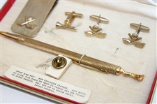 Sportsman XXI Money Clip & Cuff Link Set w/Magic-Tip Pen