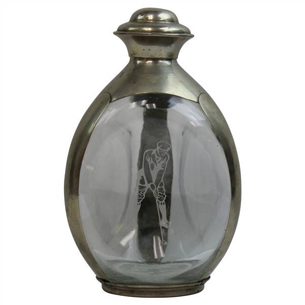 John Haig & Co. Glass Golf Theme Decanter Made In Scotland