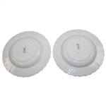 Pair Of Crown Staffordshire Fine Bone China Golfer Plates