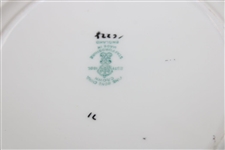 Pair Of Crown Staffordshire Fine Bone China Golfer Plates