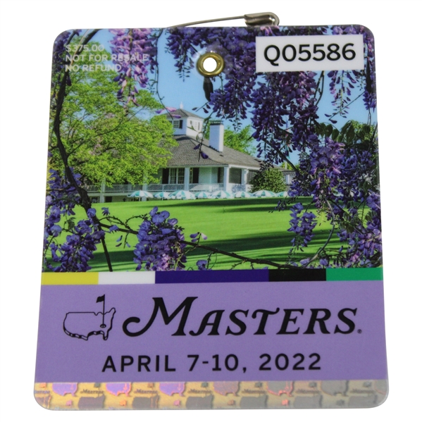 2022 Masters Tournament SERIES Badge #Q05586- Scottie Scheffler Winner