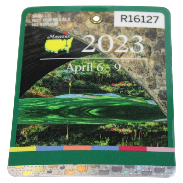 2023 Masters Tournament SERIES Badge #R16127 - Jon Rahm Winner