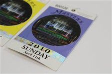 2010 Masters Tournament Saturday 3rd Rd & Sunday Final Rd Tickets - Mickelson Winner