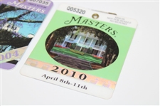2004 & 2010 Masters Tournament SERIES Badges - Phil Mickelson Winner