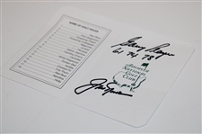 Jack Nicklaus & Gary Player (w/61, 74, 78) Signed Augusta National GC Scorecards JSA ALOA