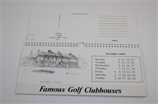 1989 'Famous Golf Clubhouses' Calendar by Artist Bill Waugh