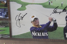 Nicklaus, Player, & Watson Signed 2015 Legends Of Golf Framed Piece JSA ALOA