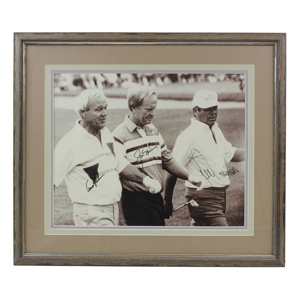 Nicklaus , Palmer, And Trevino Signed Framed Photo JSA ALOA