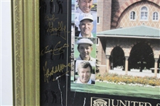 Palmer, Player & Ten (10) Others Signed 1988 US Senior Open Championship Framed Poster JSA ALOA
