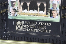 Palmer, Player & Ten (10) Others Signed 1988 US Senior Open Championship Framed Poster JSA ALOA