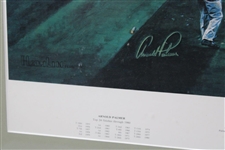 Nicklaus & Palmer Facsimile Signed Sunday In Augusta Framed Poster by Artist Ted Hamlin