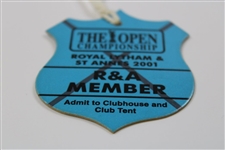 2001 Open Championship At Royal Lytham & St. Annes R&A Member Badge