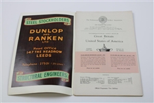 1957 Ryder Cup At Lindrick Golf Club Program