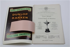 1957 Ryder Cup At Lindrick Golf Club Program