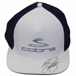 Rickie Fowler Signed White with Navy Cobra Logo Hat JSA #U97277
