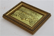 Augusta National Golf Club Clubhouse Gold Foil by Artist Bill Waugh - Framed