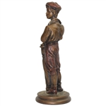 Bronze Colored Caddy Boy Austin Sculpture Statue