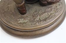 Bronze Colored Caddy Boy Austin Sculpture Statue