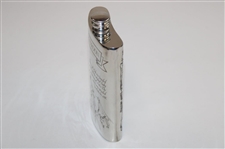 Royal Troon Pewter Flask with Course Layout & Scorecard Engraved - Great Condition in Original Box