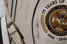 Palmer, Nicklaus, Player & other Stars Signed 1991 Senior PGA Championship at PGA National GC Golf Bag