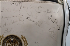 Palmer, Nicklaus, Player & other Stars Signed 1991 Senior PGA Championship at PGA National GC Golf Bag