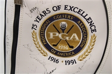 Palmer, Nicklaus, Player & other Stars Signed 1991 Senior PGA Championship at PGA National GC Golf Bag