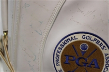 Gary Player, Lee Elder, Charlie Sifford & 50+ Other Stars Signed 50th Senior PGA Championship at PGA National GC Golf Bag