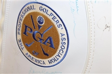 Gary Player, Lee Elder, Charlie Sifford & 50+ Other Stars Signed 50th Senior PGA Championship at PGA National GC Golf Bag