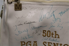 Gary Player, Lee Elder, Charlie Sifford & 50+ Other Stars Signed 50th Senior PGA Championship at PGA National GC Golf Bag