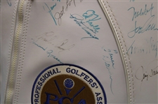 Gary Player, Lee Elder, Charlie Sifford & 50+ Other Stars Signed 50th Senior PGA Championship at PGA National GC Golf Bag