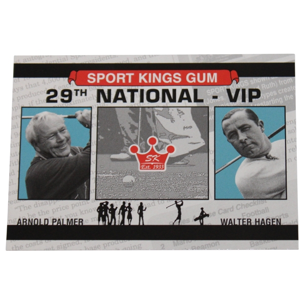 2008 Sport Kings Gum 29th National VIP Arnold Palmer & Walter Hagen Card