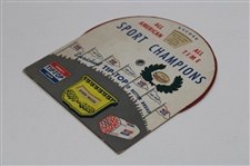 c.1944 All American All Time Sports Champions Record Trivia Wheel w/ Bobby Jones