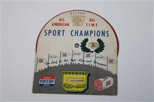 c.1944 All American All Time Sports Champions Record Trivia Wheel w/ Bobby Jones