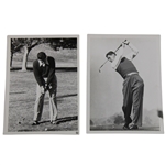 Pair of Original Cary Middlecoff Mid Swing Photos By Alex Morrison