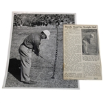 Alex Morrison 1951 Steady Head for Straight Ball Photo with News Article Where Used