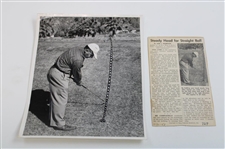 Alex Morrison 1951 Steady Head for Straight Ball Photo with News Article Where Used