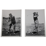 Pair of Original Bob Hope Mid Swing & Post Swing Photos By Alex Morrison