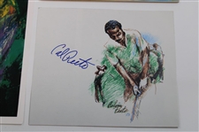Lee Elder, Jim Dent, Calvin Peete(x2) & other Signed Neiman Prints & Sports Illustrated Magazine JSA ALOA