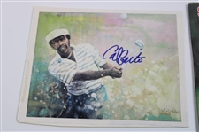 Lee Elder, Jim Dent, Calvin Peete(x2) & other Signed Neiman Prints & Sports Illustrated Magazine JSA ALOA