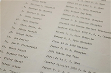 1951 Masters Tournament Auction Pool - Players' Records & Qualifiers